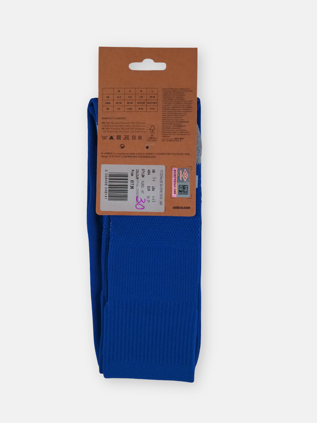 Umbro Mens 2021-22 Schalke Home Football Socks / Blue / RRP £11.99