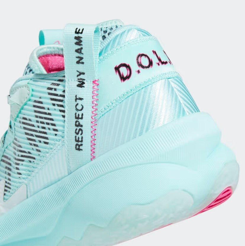 Adidas Mens Dame 8 Respect My Name Basketball Trainers / Aqua Blue / RRP £100