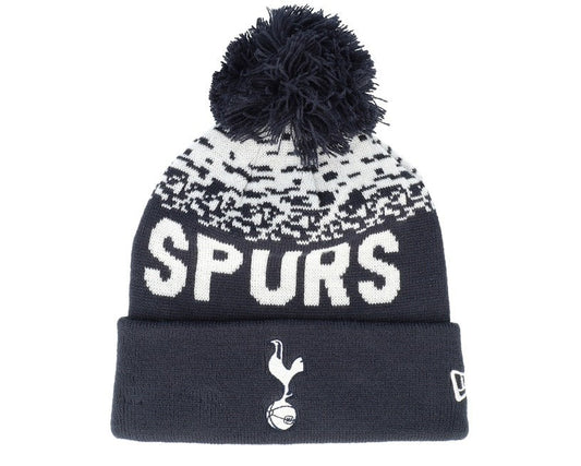 New Era Adult Tottenham Hotspur Marl Bobble Beanie Pom / Navy / RRP £28