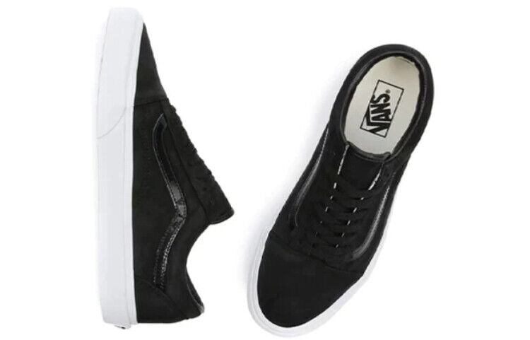 Vans Unisex Old Skool Trainers / Matte Shine Black True White / RRP £75