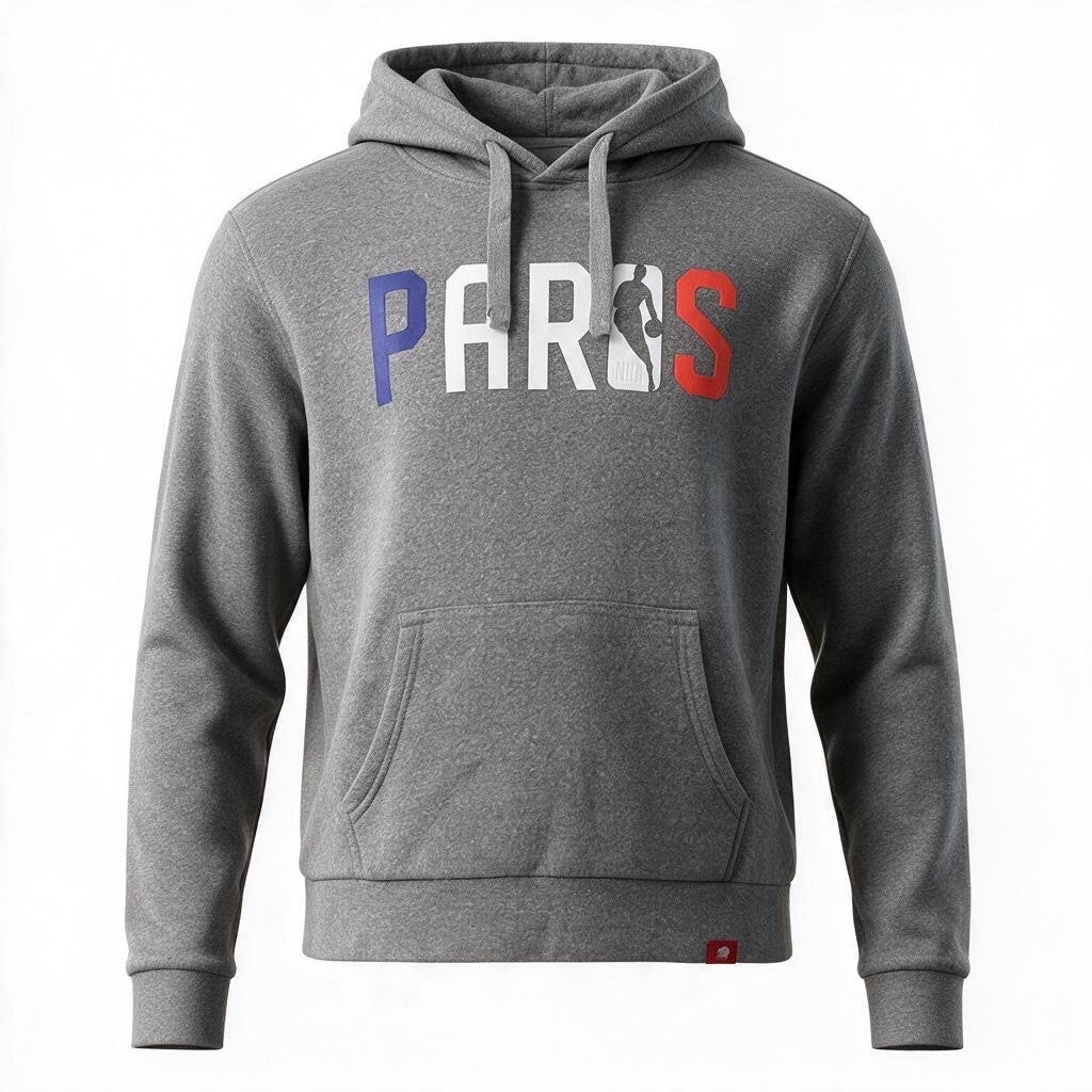 NBA Paris Velvet Hoody / Grey, Navy, Black, Ivory / RRP £90