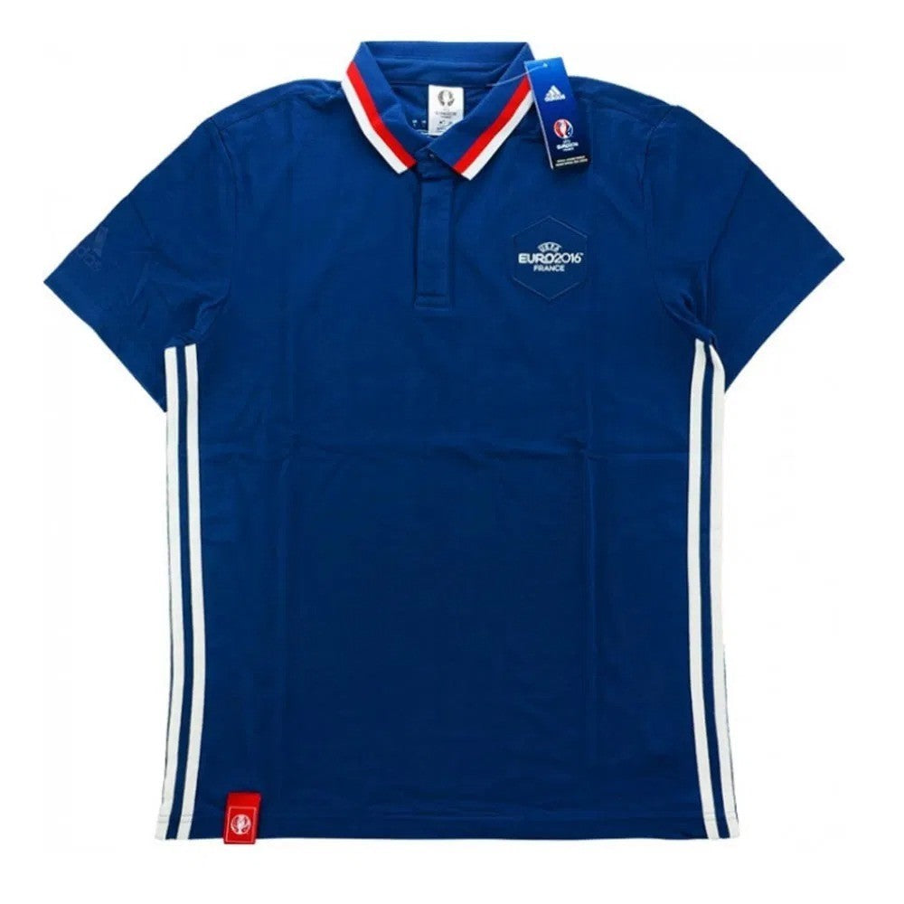 Adidas Mens 2016 Adidas Uefa Euro 2016 France Polo T-Shirt / Blue / RRP £39.99