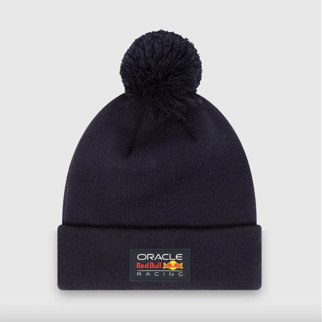 New Era Adult Red Bull Racing F1 Pom Pom Beanie / Navy / RRP £30
