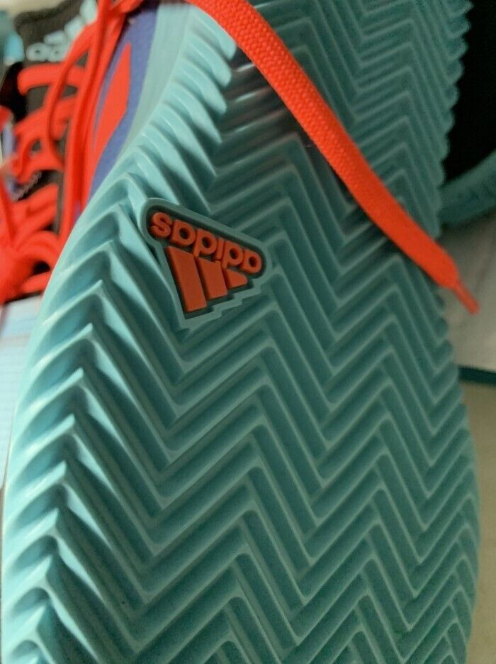 Adidas Mens Adizero Ubersonic 4 Tennis Shoes / Black Aqua / RRP £130