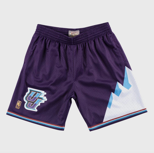 Mitchell & Ness Mens Utah Jazz Swingman Basketball Shorts / Purple / RRP £80
