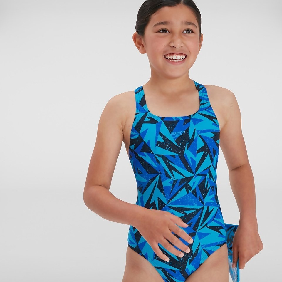 Speedo Girls Hyperboom Medalist Swimsuit / Navy / RRP £19