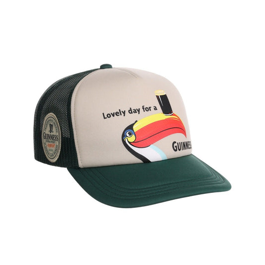 Guinness Adult Lovely Day For A Guinness Trucker Cap / Tan Green / RRP £32