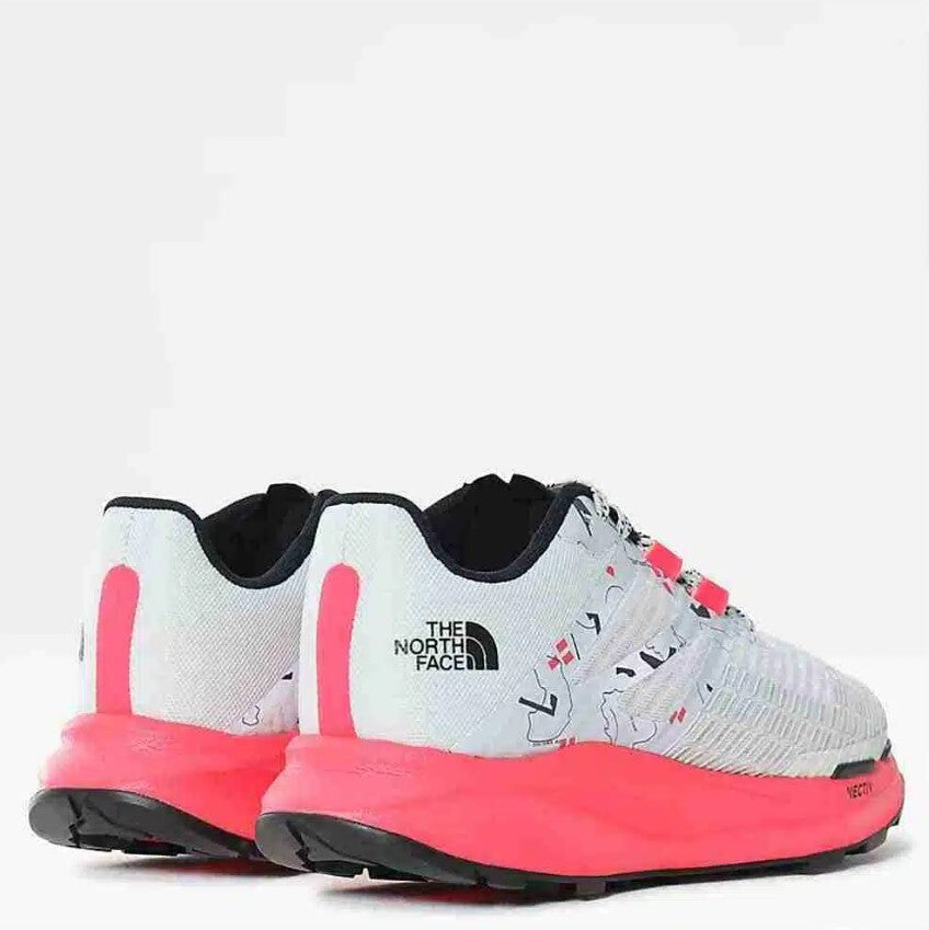 The North Face VECTIV Eminus Shoes - White Trail Marker Print/Brilliant Coral