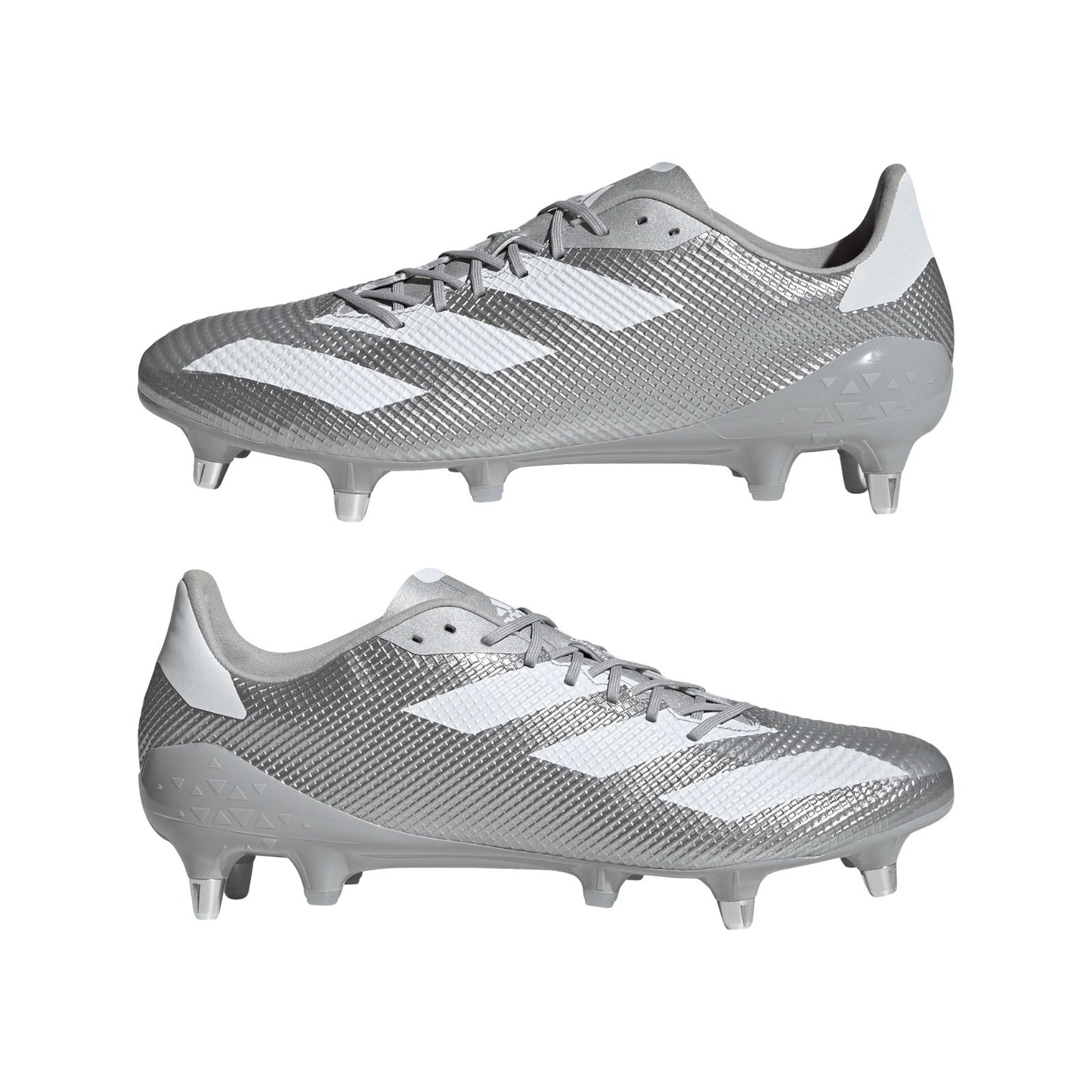 Adidas Unisex Adizero RS7 (SG) Rugby Boots / Silver White / RRP £170