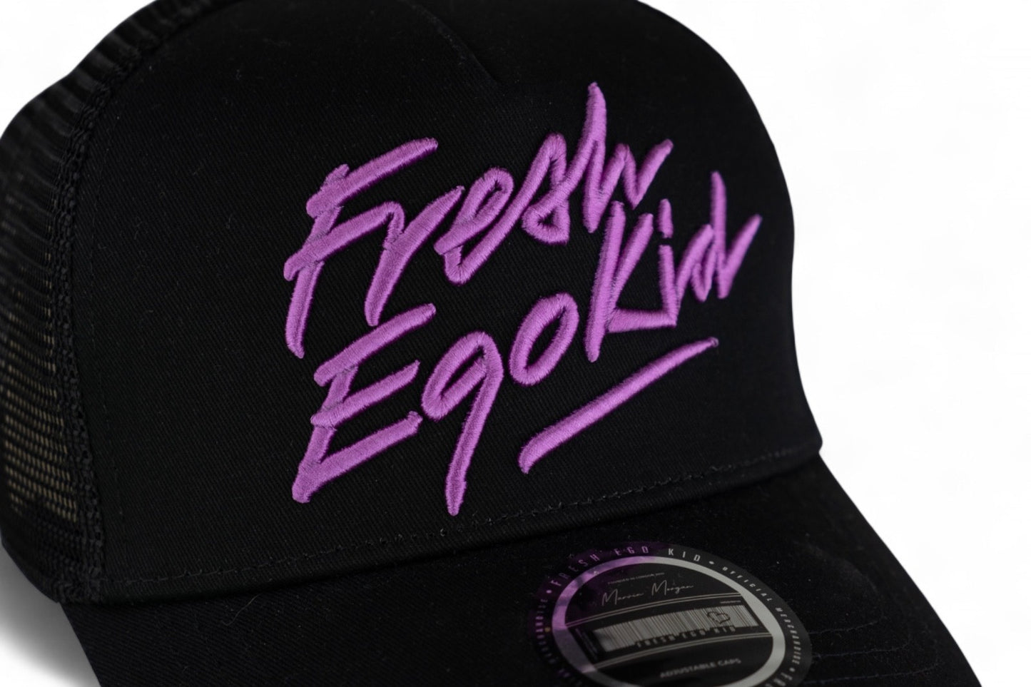 Fresh Ego Kid Script Trucker Cap / Black Pink / RRP £35