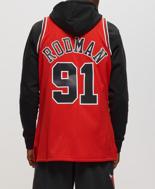 Mitchell & Ness Chicago Bulls Dennis Rodman 97-98 Basketball Jersey / Red / RRP £95