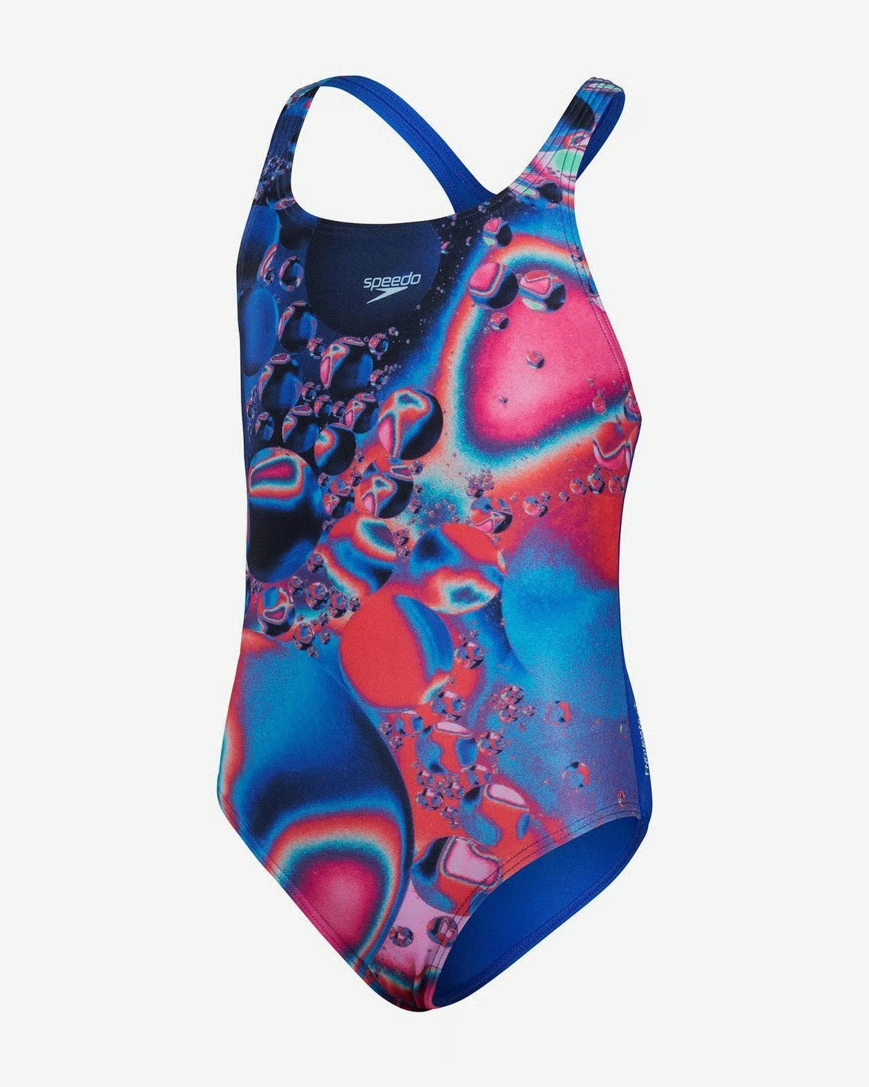 Speedo Girls Digital Placement Allover Medalist Swimsuit / Pink Blue / RRP £19