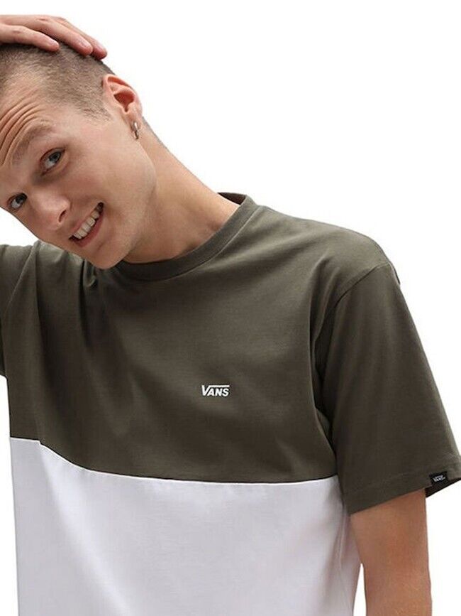 Vans Mens Colorblock T-Shirt / White, Grape Leaf / RRP £24
