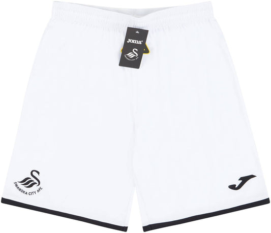 Joma Kids 2020-21 Swansea Home Change Shorts / White / RRP £17.99