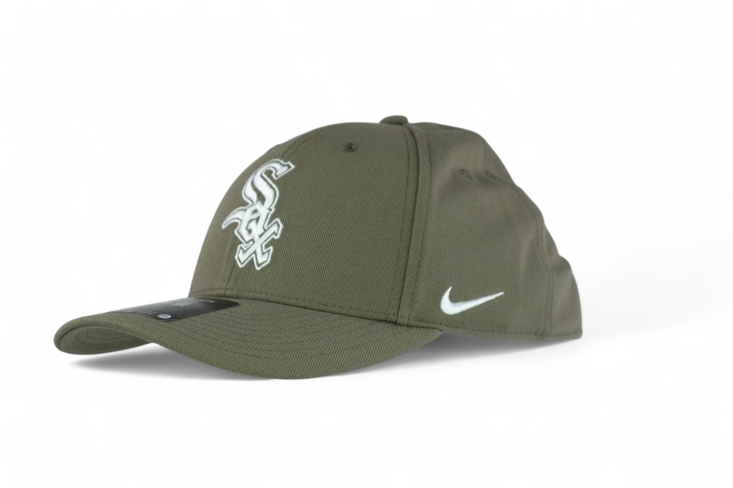 Nike Adult Chicago White Sox MLB Club Structured Cap / Olive / RRP £25