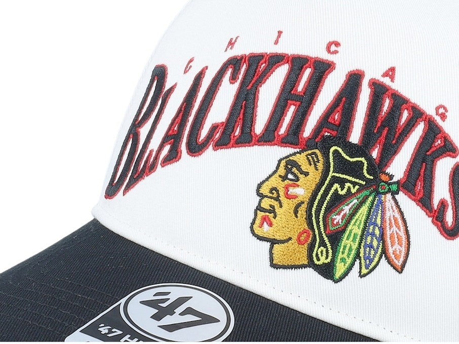 47 Brand Chicago Blackhawks Wave Hitch Cap / White Black / RRP £35