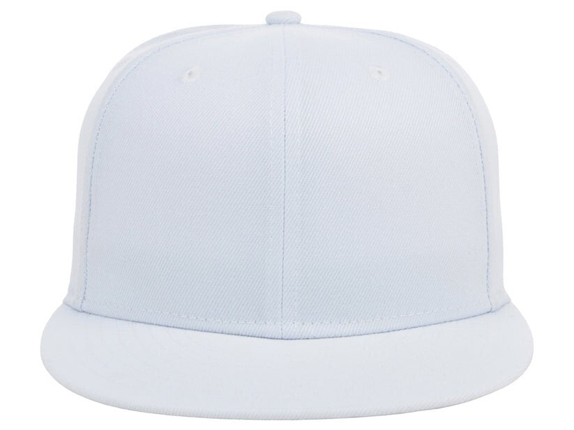 Unisex Plain Dime Snapback Hat / White / £22