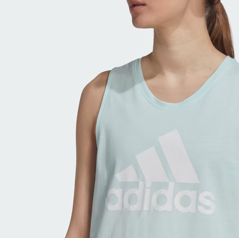 Adidas Womens Essential Big Logo Tank Top / Light Blue / RRP £22