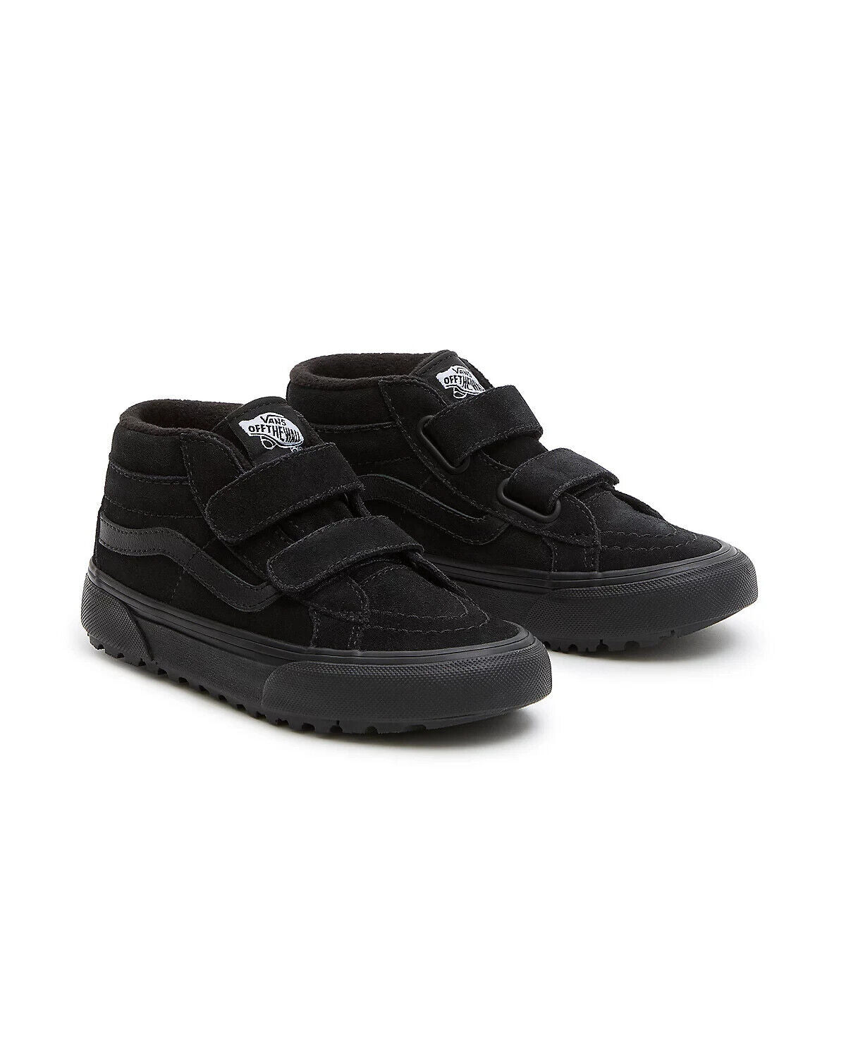 Vans Kids Sk8 Mid MTE 2 Strap Trainers / Suede Triple Black / RRP £55