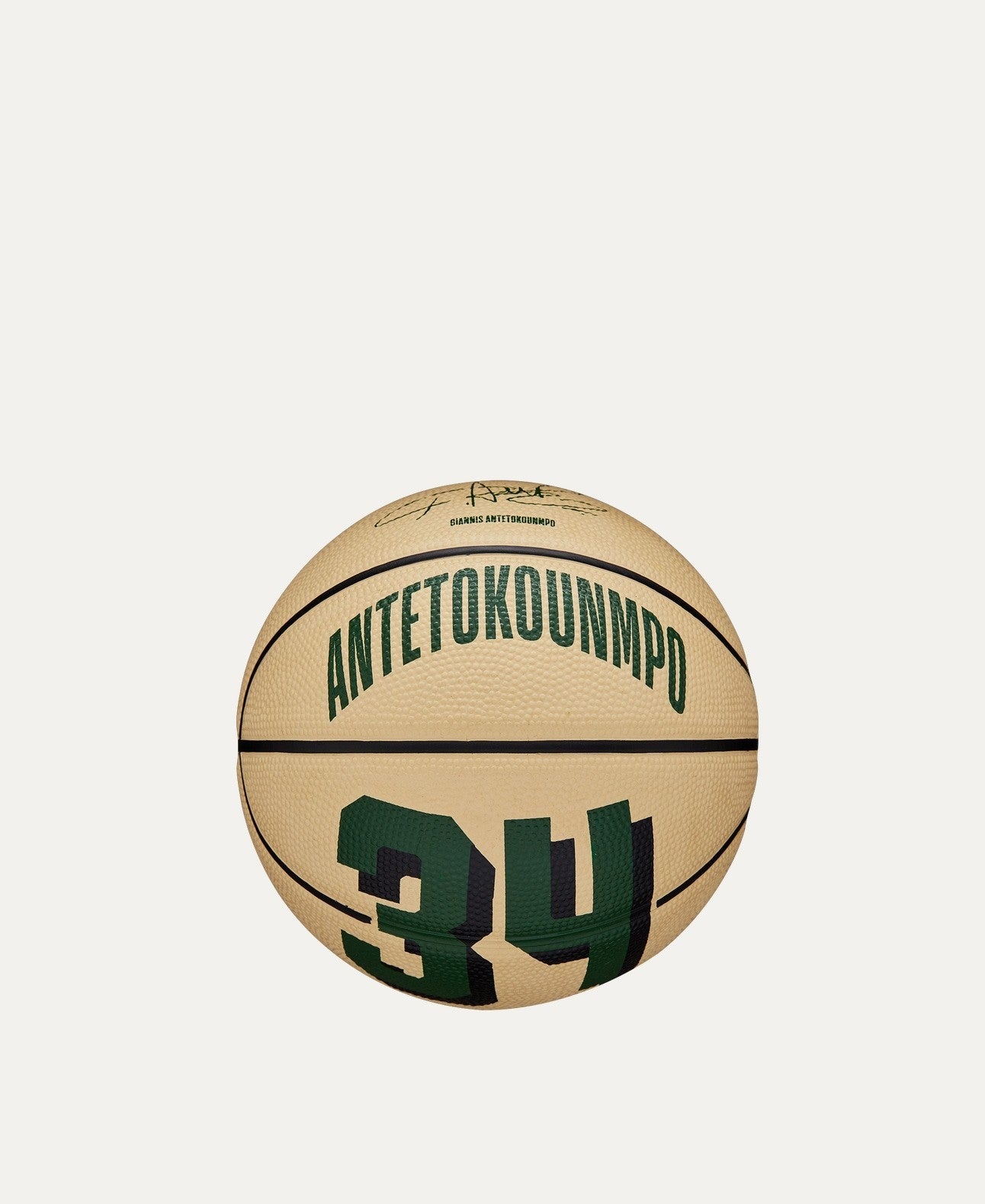 Wilson NBA Player Icon Mini Milwaukee Buck Giannis Basketball / Tan/ RRP £22