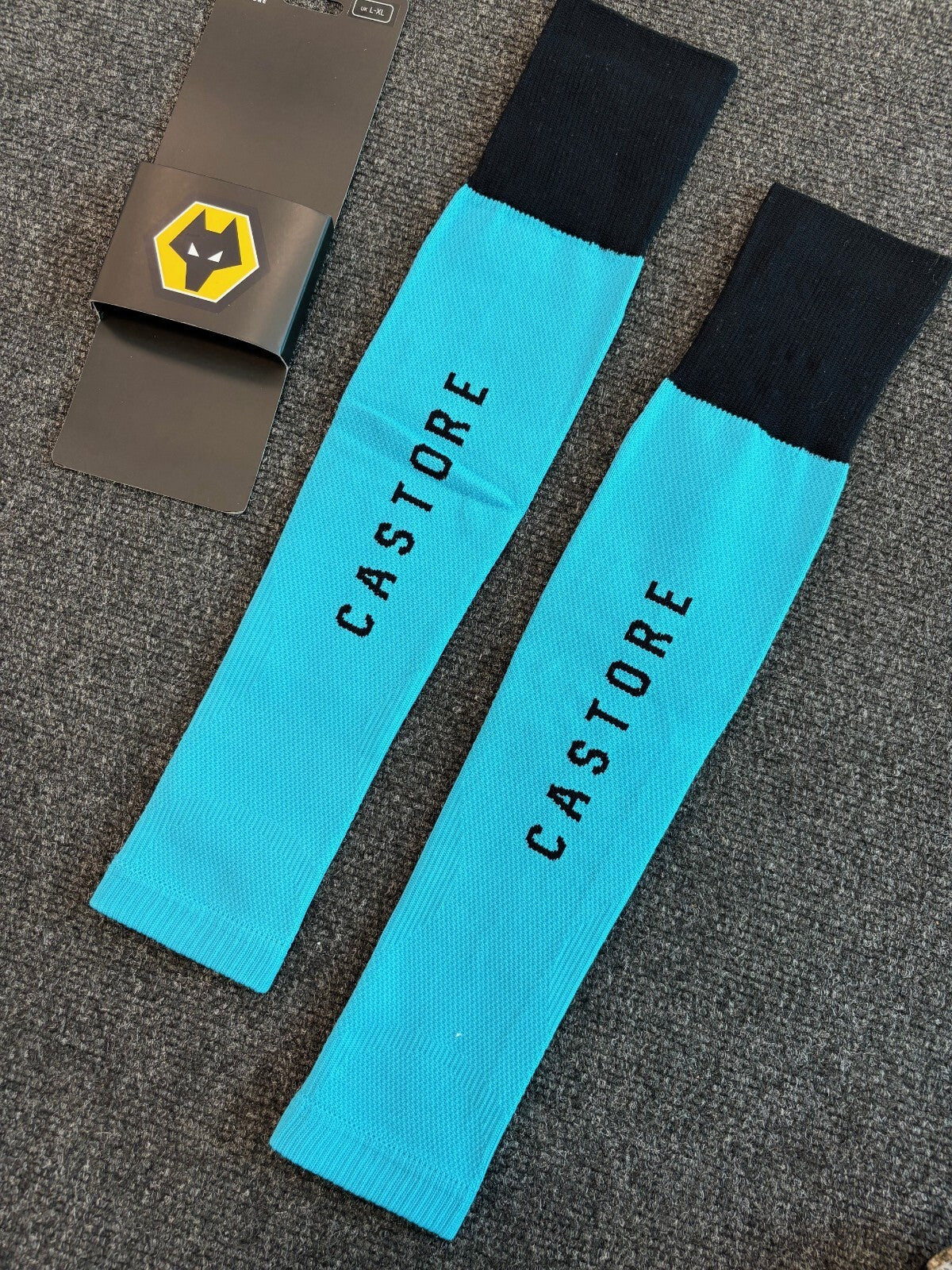 Castore Mens Wolves Pro Player Issue GK Football Socks / Blue / RRP £20