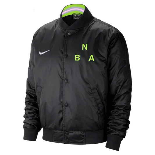 Nike Mens Team 31 Courtside Bomber Jacket / Black Green / RRP £125