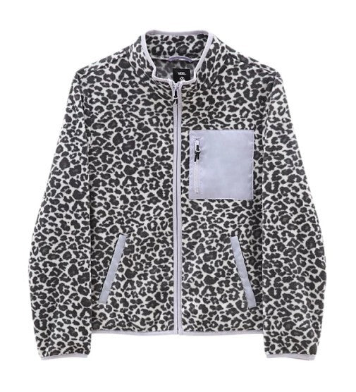 Vans Girls Snow Leopard Fleece Jacket / Nimbus Cloud / RRP £80