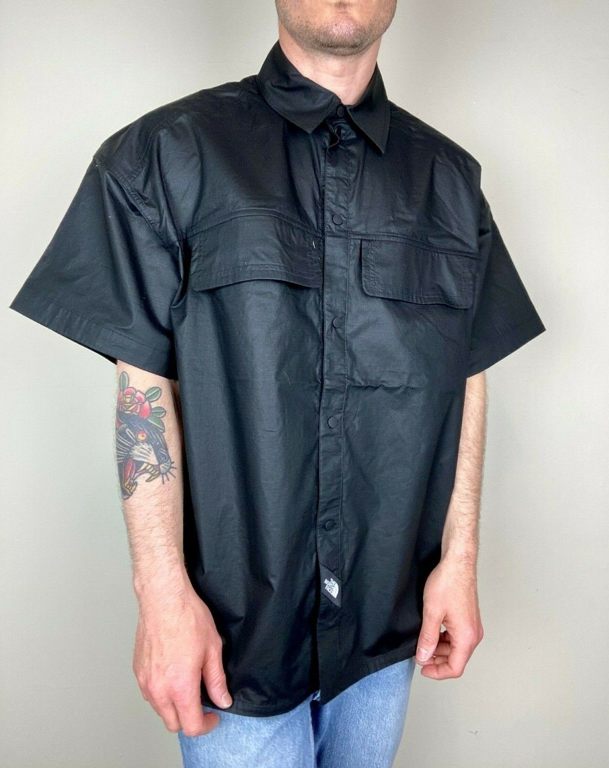 The North Face Mens Black Series Woven Rip-Stop SS Shirt / Black / RRP £225