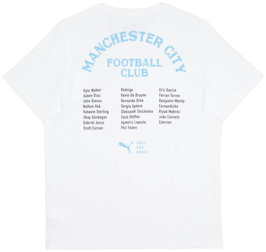 Puma Mens 2020-21 Manchester City Puma Winners Tee / White / RRP £24.99