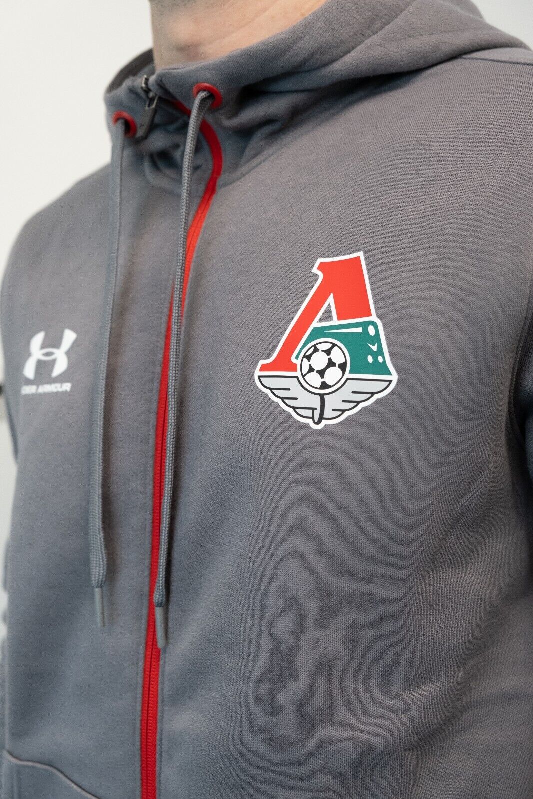 Under Armour 19-20 Lokomotiv Moscow Rival Club Full Zip / Grey / Mens /RRP£59.99