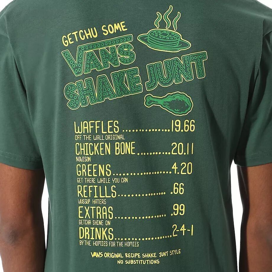 Vans Mens X Shake Junt Menu S/S T-Shirt / Green / RRP £32
