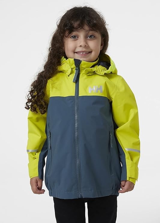Helly Hansen Kids Shelter Rain Jacket / Blue Green / RRP £95