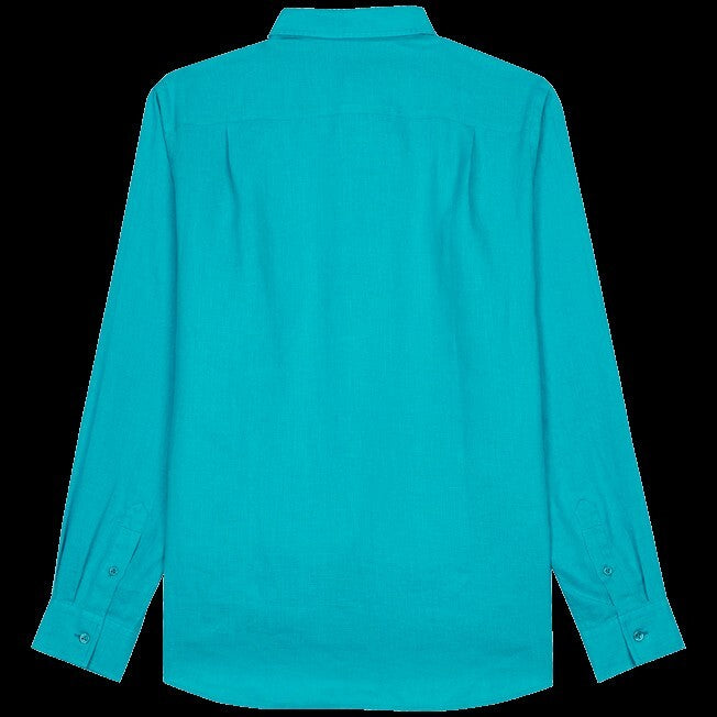 Vilebrequin Mens Linen Shirt / Caroubis / Horizon Blue / RRP £185