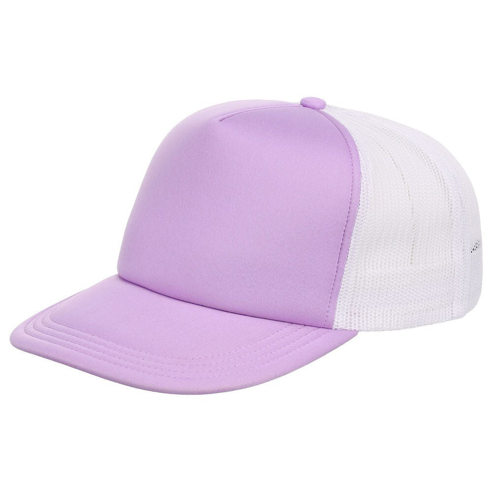 Unisex Plain Screen Foam Trucker Hat / Purple White / £20