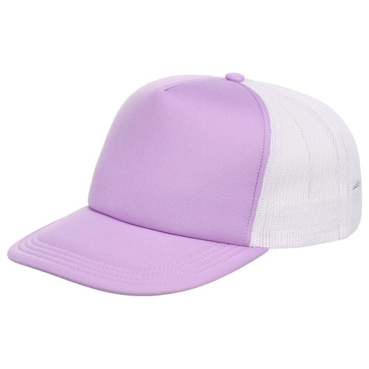 Unisex Plain Screen Foam Trucker Hat / Purple White / £20