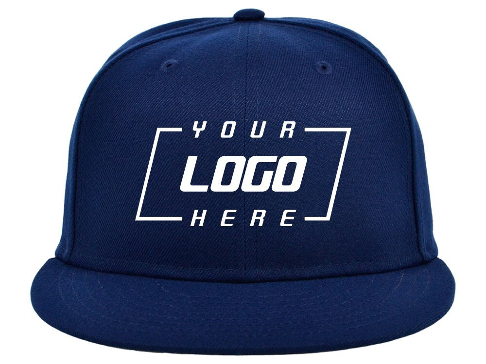 Crowns By Lids Unisex Plain Full Court Fitted Hat / Navy / £22