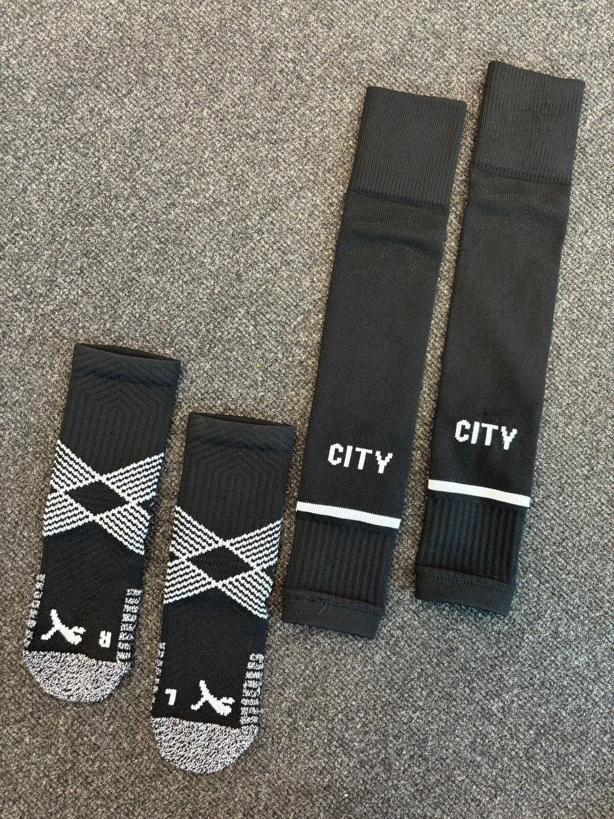 Puma Kids Manchester City 2-IN-1 Football Socks / Black / RRP £16