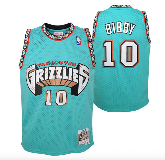 Mitchell & Ness Kids Vancouver Grizzlies Retro Basketball Vest / Bibby / RRP £75