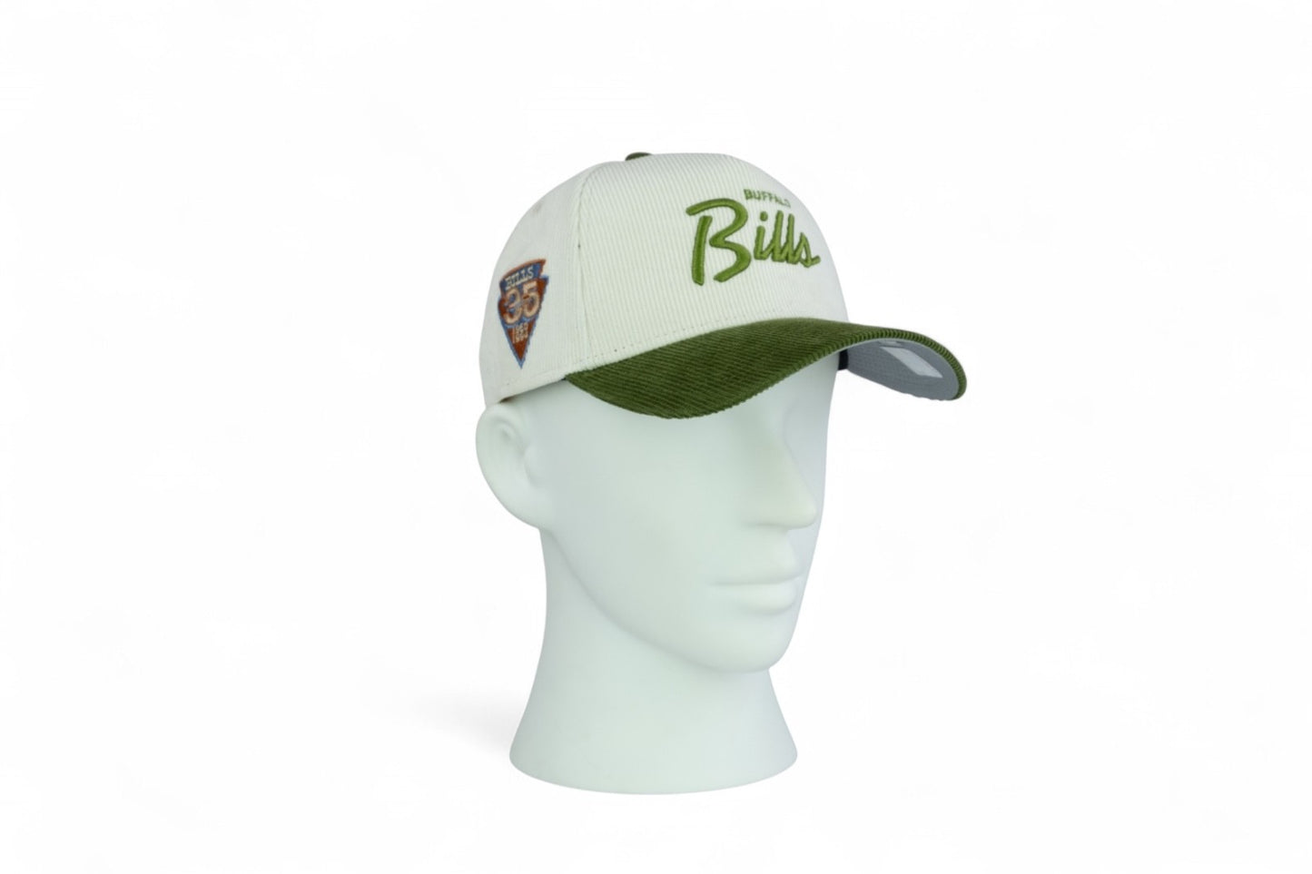 New Era Buffalo Bills NFL Retro Cord Snapback Cap / Silver Khaki / RRP £40