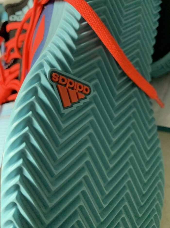 Adidas Mens Adizero Ubersonic 4 Tennis Shoes / Black Aqua / RRP £130