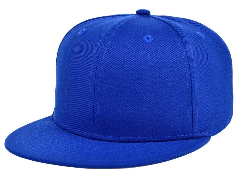Unisex Plain Dime Snapback Hat / Royal Blue / £22