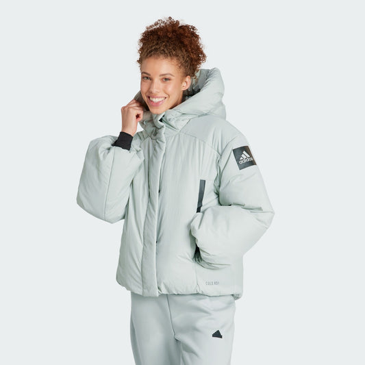 Adidas Womens Cold Ready MyShelter Puffer Jacket / Ice Blue / RRP £280