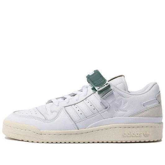 Adidas Mens Forum Low Trainers / White Green Strap / RRP £80