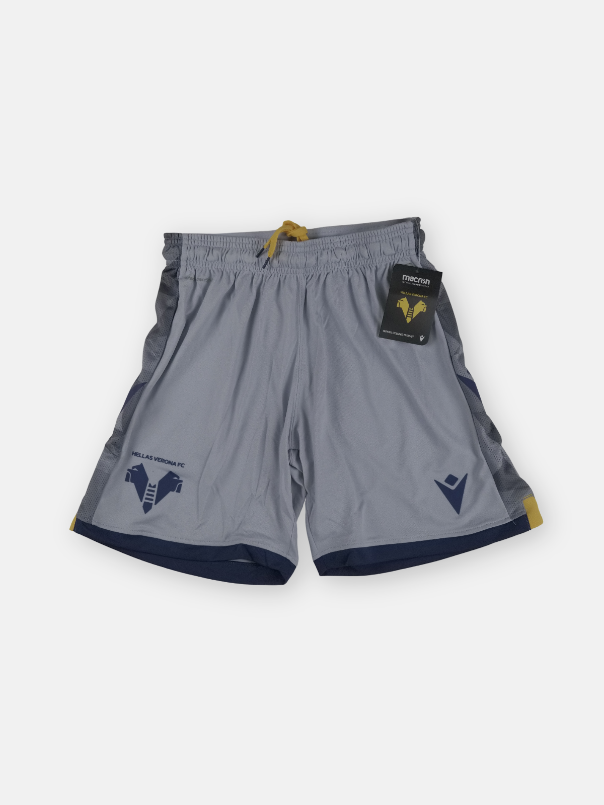 Macron Mens 2020-21 Hellas Verona Third Football Shorts / Grey / RRP £29.99