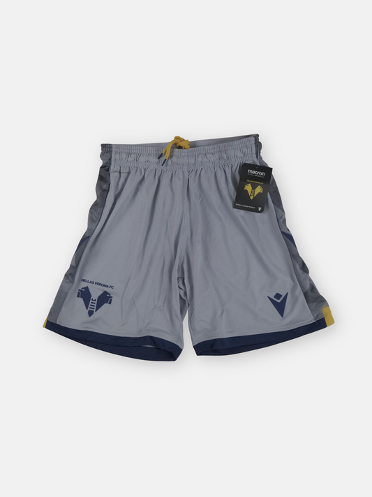 Macron Mens 2020-21 Hellas Verona Third Football Shorts / Grey / RRP £29.99