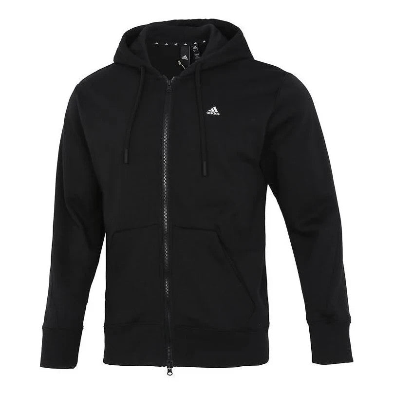 Adidas Mens Full Zip Logo Hoodie / Black / RRP £68