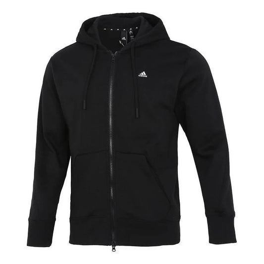 Adidas Mens Full Zip Logo Hoodie / Black / RRP £68