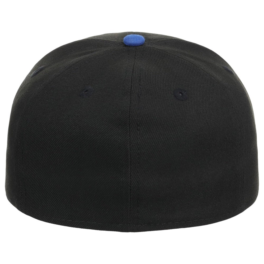 Unisex Plain Full Court Fitted Hat / Black Royal Blue / £22