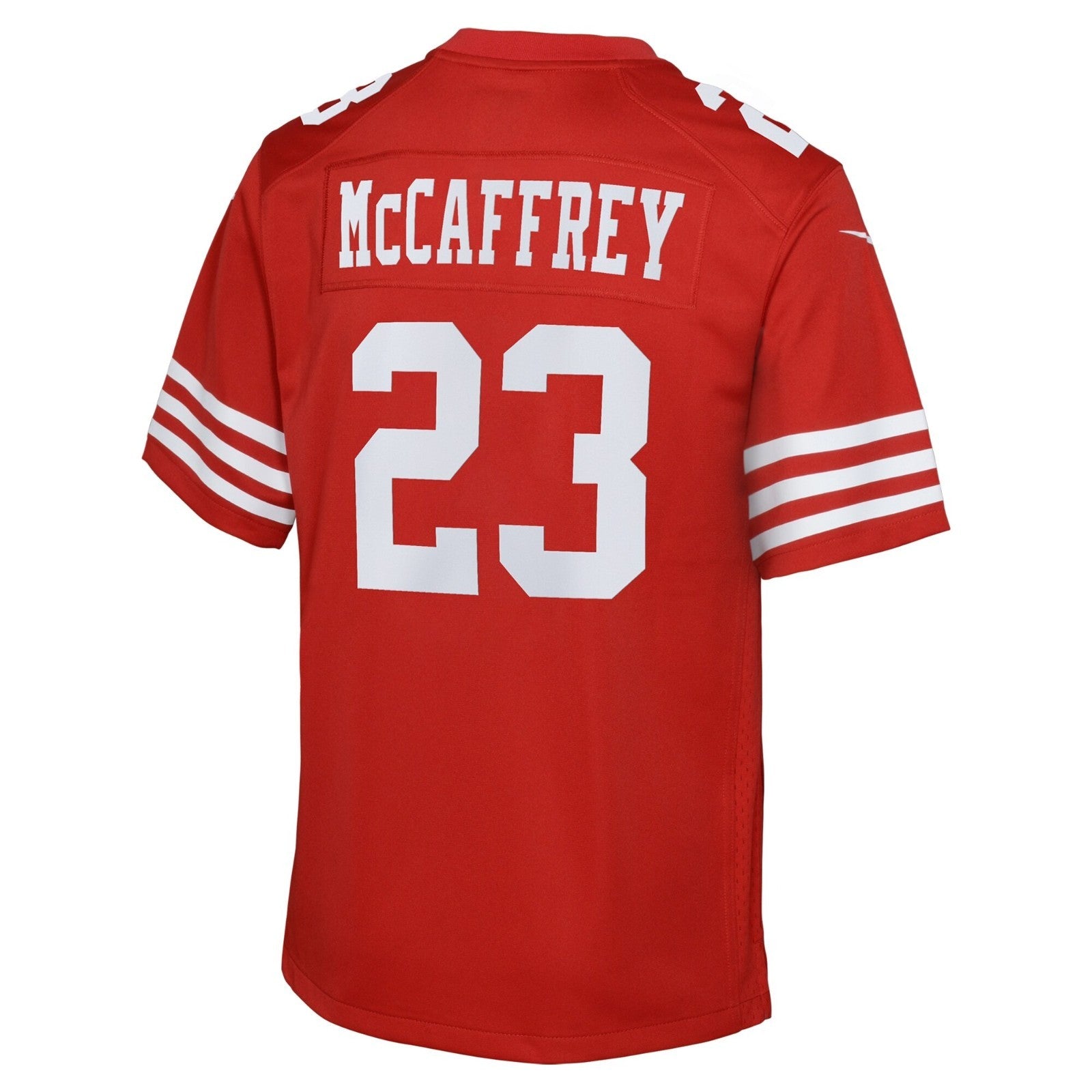 Nike Kids San Francisco 49ers NFL Jersey / Christian McCafferey 23 / Red / RRP £80