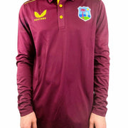 Castore Mens West Indies Cricket Long Sleeve Polo / BNWT / Maroon / RRP £50